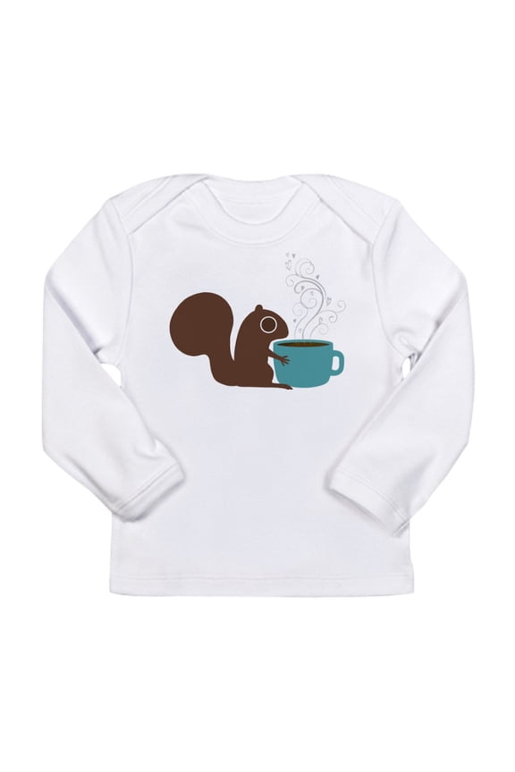 - Coffee Squirrel Long Sleeve Infant T Shirt - Long Sleeve Infant T-Shirt