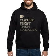 CafePress - Coffee Then Canasta Hoodie (Dark) - Pullover Hoodie, Classic, Comfortable Hooded Sweatshirt