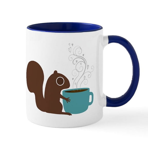 CafePress - Coffeesquirrelmug Ceramic Mug - 11 oz Ceramic Mug - Novelty Coffee Tea Cup