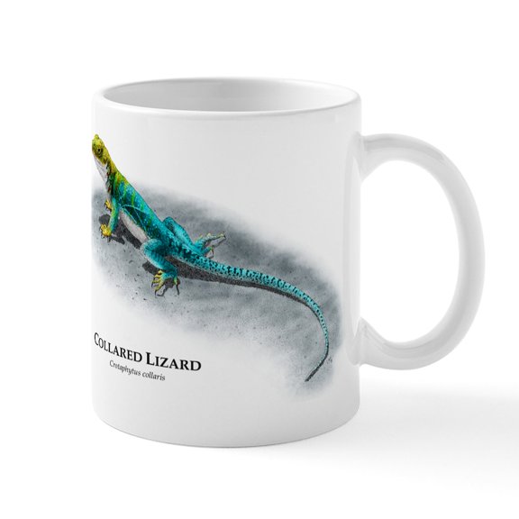 CafePress - Collared Lizard Mug - 11 oz Ceramic Mug - Novelty Coffee Tea Cup