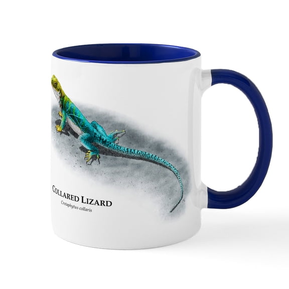 CafePress - Collared Lizard Mug - 11 oz Ceramic Mug - Novelty Coffee Tea Cup