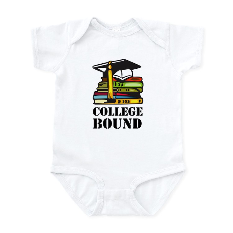 CafePress - College Bound Infant Onesie Tinky - Baby Light Bodysuit, Size Newborn - 24 Months