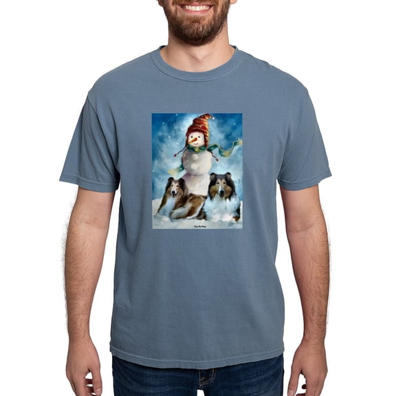 CafePress - Collie Christmas Gifts T Shirt - Mens Comfort Colors Shirt