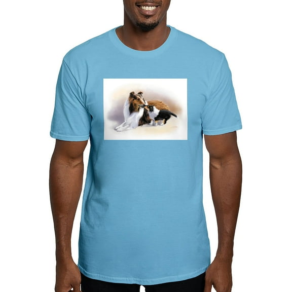 CafePress - Collie Fitted T Shirt - Fitted T-Shirt, Vintage Fit Soft Cotton Tee