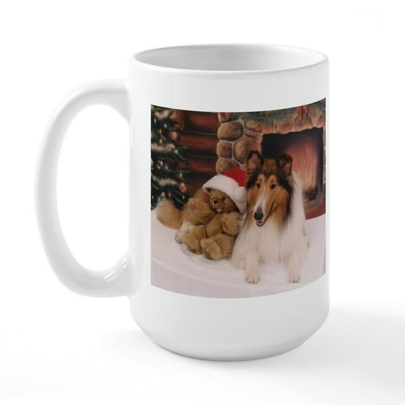 CafePress - Collie Large Mug - 15 oz Ceramic Large White Nolvety Mug