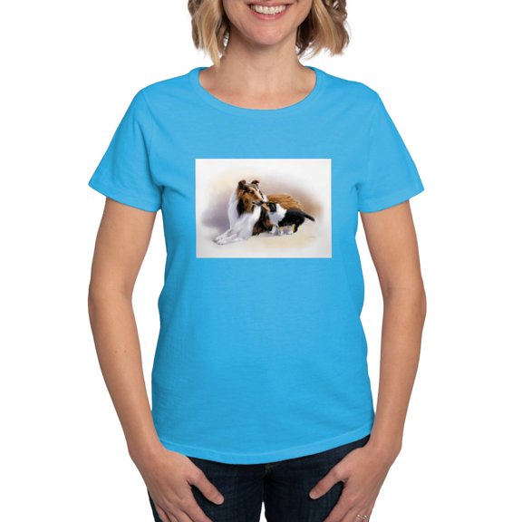 CafePress - Collie Women's Value T Shirt - Women's Traditional Fit Dark T-Shirt
