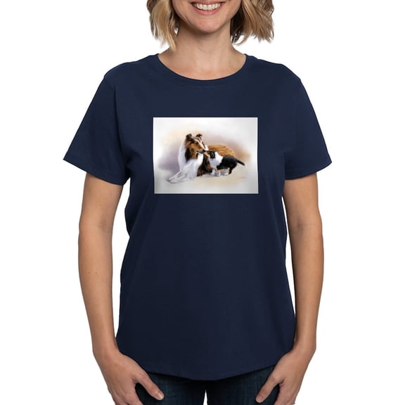 CafePress - Collie Women's Value T Shirt - Women's Traditional Fit Dark T-Shirt