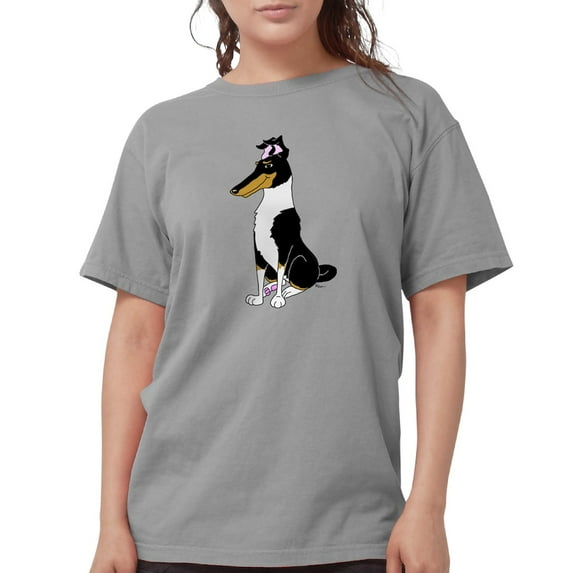 CafePress - Colliesmoothsit2 Women's Comfort Colors® T Shirt - Womens Comfort Colors® Shirt