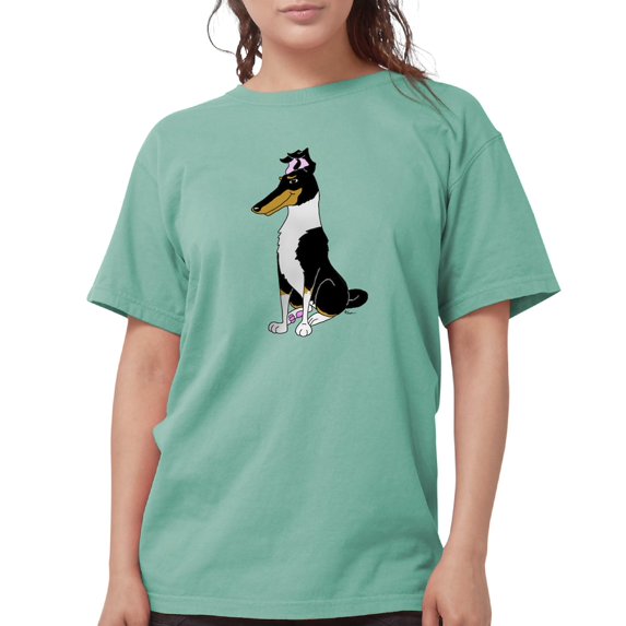 CafePress - Colliesmoothsit2 Women's Comfort Colors® T Shirt - Womens Comfort Colors® Shirt