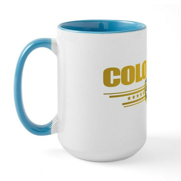 CafePress - Colombia Large Mug - 15 oz Ceramic Large White Novelty Mug