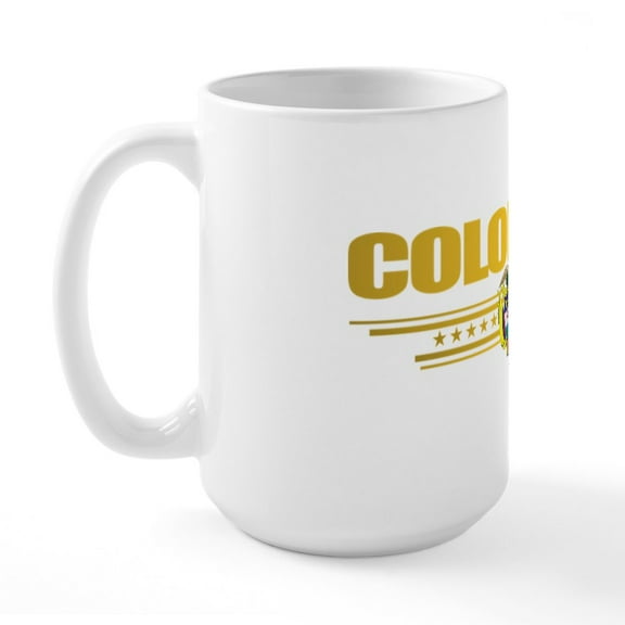 CafePress - Colombia Large Mug - 15 oz Ceramic Large White Novelty Mug