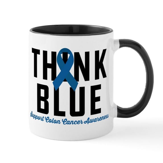 CafePress - Colon Cancer Awareness Mugs - 11 oz Ceramic Mug - Novelty Coffee Tea Cup