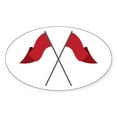 thumbnail image 1 of CafePress - Color Guard Flags Sticker - Sticker (Oval), 1 of 1