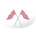 thumbnail image 1 of CafePress - Color Guard Flags Sticker - Sticker (Oval), 1 of 1