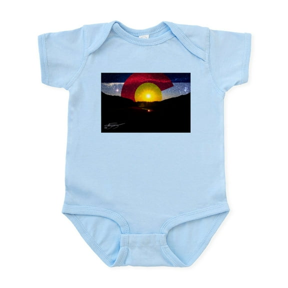 CafePress - Colorado And The Sun Body Suit - Baby Light Bodysuit, Size Newborn - 24 Months