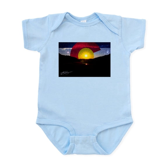 CafePress - Colorado And The Sun Body Suit - Baby Light Bodysuit, Size Newborn - 24 Months