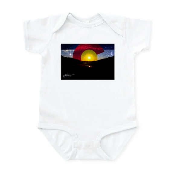 CafePress - Colorado And The Sun Body Suit - Baby Light Bodysuit, Size Newborn - 24 Months