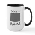 thumbnail image 1 of CafePress - Colorado Born & Raised Large Mug - 15 oz Ceramic Large White Novelty Mug, 1 of 4