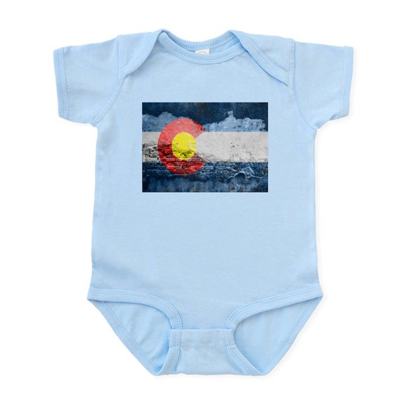 CafePress - Colorado Concrete Wall Flag Body Suit - Baby Light Bodysuit, Size Newborn - 24 Months