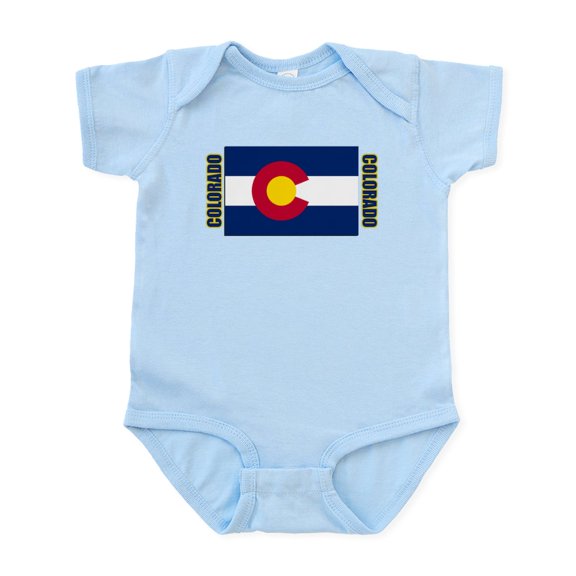 CafePress - Colorado Flag Body Suit - Baby Light Bodysuit, Size Newborn - 24 Months