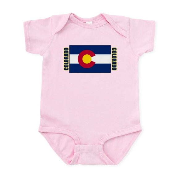 CafePress - Colorado Flag Body Suit - Baby Light Bodysuit, Size Newborn - 24 Months