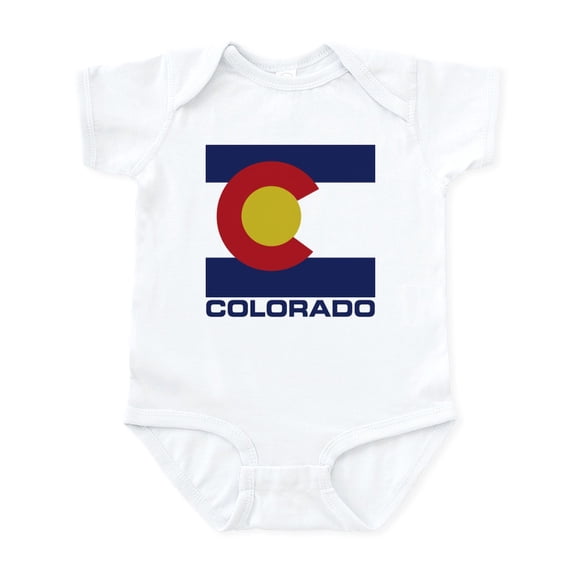 CafePress - Colorado Flag Body Suit - Baby Light Bodysuit, Size Newborn - 24 Months