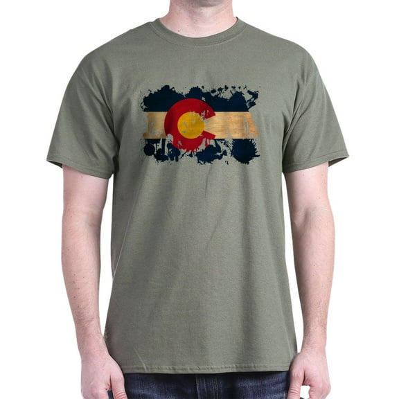 CafePress - Colorado Flag Dark T Shirt - Men's Classic Graphic Cotton T-Shirt