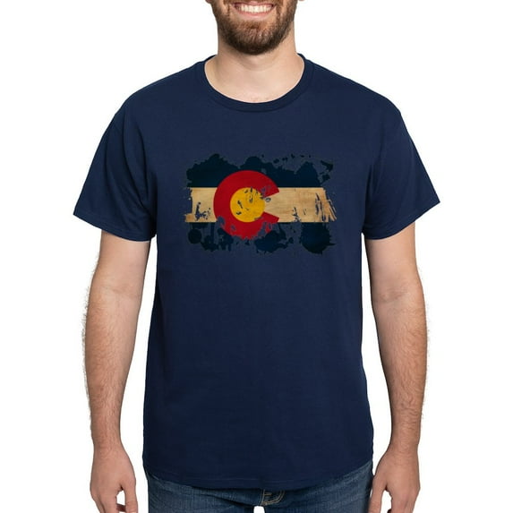 CafePress - Colorado Flag Dark T Shirt - Men's Classic Graphic Cotton T-Shirt