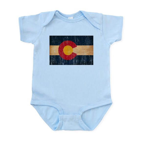 CafePress - Colorado Flag Infant Bodysuit - Baby Light Bodysuit, Size Newborn - 24 Months