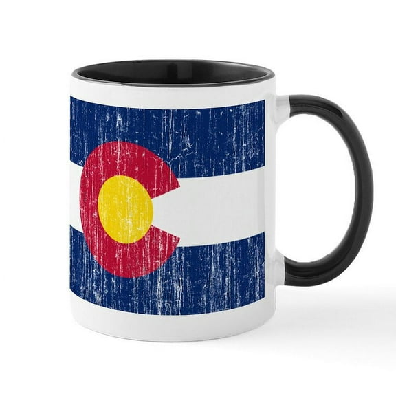 CafePress - Colorado Flag Mug - 11 oz Ceramic Mug - Novelty Coffee Tea Cup