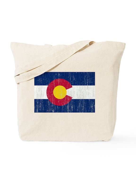 - Colorado Flag Tote Bag - Unisex Canvas Tote Bag, Beige, 1-Piece