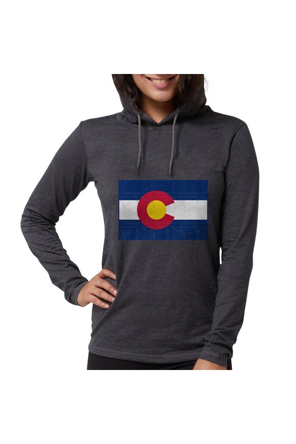 - Colorado Flag - Womens Hooded Shirt