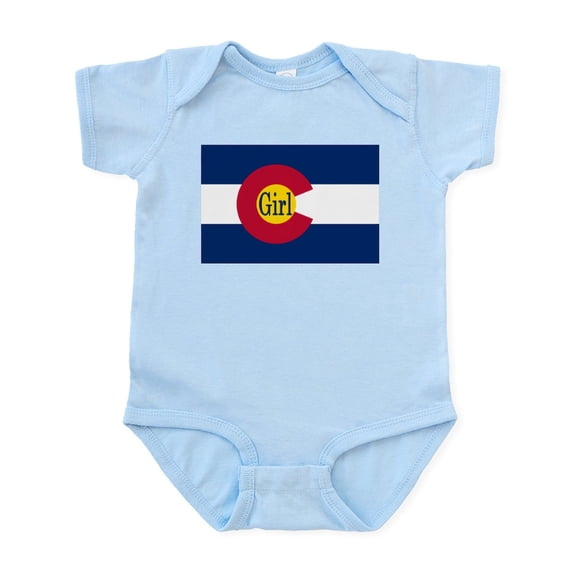 CafePress - Colorado Girl Flag Body Suit - Baby Light Bodysuit, Size Newborn - 24 Months