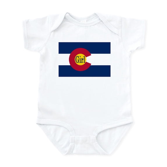 CafePress - Colorado Girl Flag Body Suit - Baby Light Bodysuit, Size Newborn - 24 Months