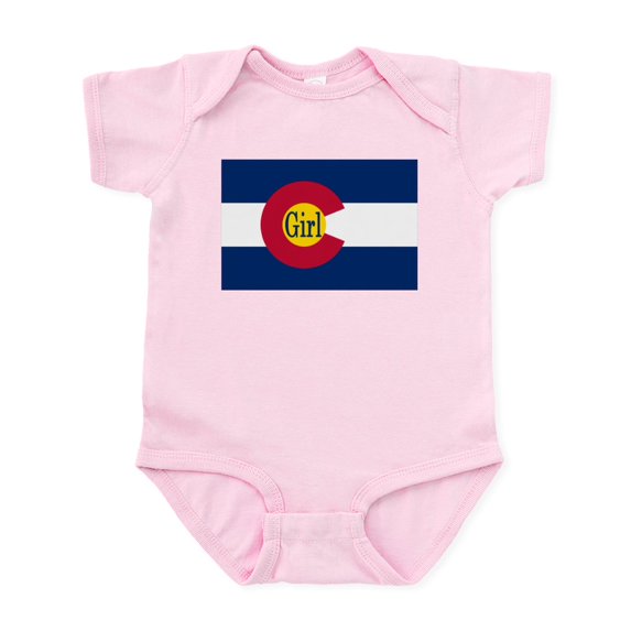 CafePress - Colorado Girl Flag Body Suit - Baby Light Bodysuit, Size Newborn - 24 Months