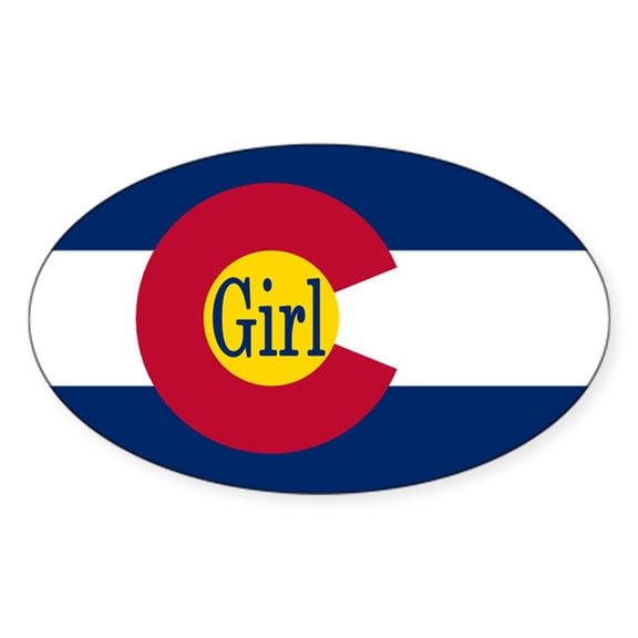 CafePress - Colorado Girl Flag Sticker - Sticker (Oval)