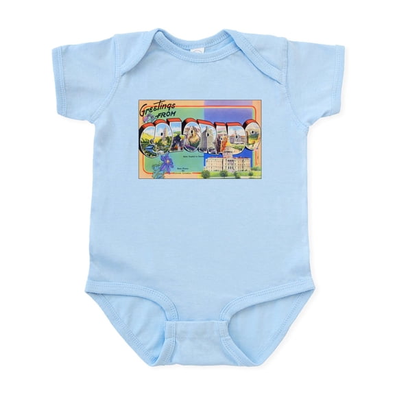 CafePress - Colorado Greetings Infant Bodysuit - Baby Light Bodysuit, Size Newborn - 24 Months