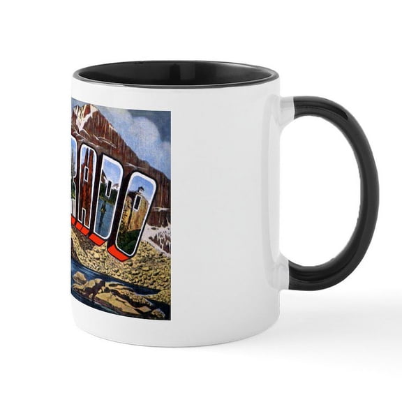 CafePress - Colorado Greetings Mug - 11 oz Ceramic Mug - Novelty Coffee Tea Cup