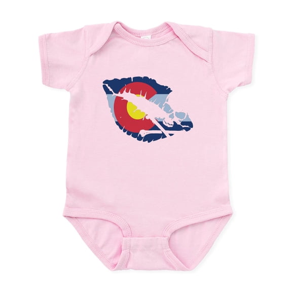 CafePress - Colorado Kiss Body Suit - Baby Light Bodysuit, Size Newborn - 24 Months