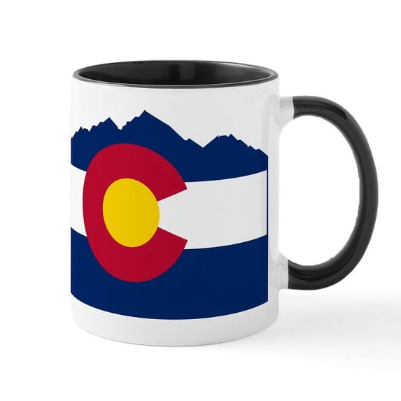 CafePress - Colorado Mountain Flag Mugs - 11 oz Ceramic Mug - Novelty Coffee Tea Cup