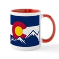 thumbnail image 1 of CafePress - Colorado Mountain Flag Mugs - 11 oz Ceramic Mug - Novelty Coffee Tea Cup, 1 of 4
