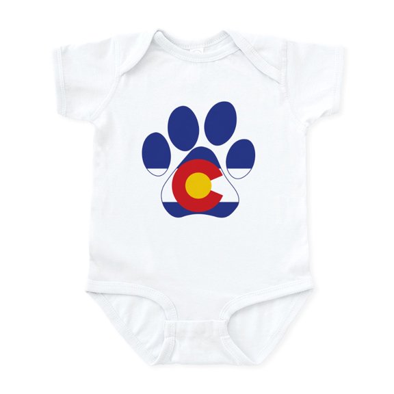 CafePress - Colorado Paws Baby Light Bodysuit - Baby Light Bodysuit, Size Newborn - 24 Months