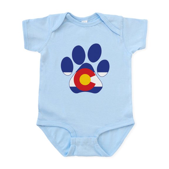 CafePress - Colorado Paws Baby Light Bodysuit - Baby Light Bodysuit, Size Newborn - 24 Months