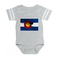 thumbnail image 1 of CafePress - Colorado Skiing Flag - Cute Infant Baby Football Bodysuit, 1 of 3