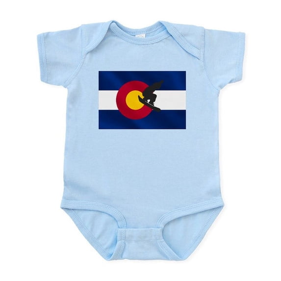 CafePress - Colorado Snowboarding Infant Bodysuit - Baby Light Bodysuit, Size Newborn - 24 Months