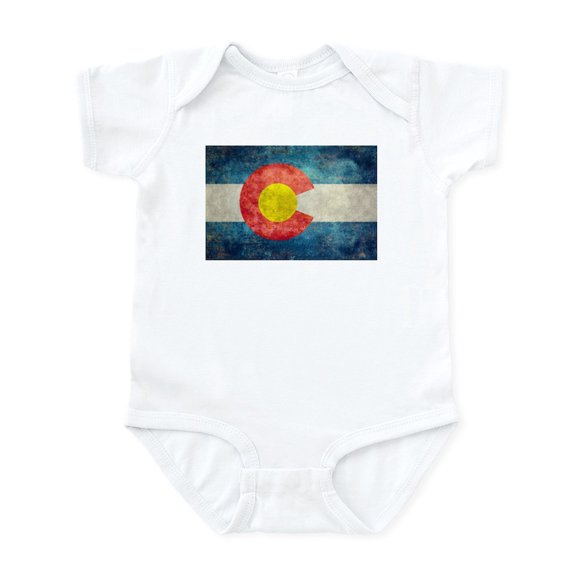 CafePress - Colorado State Flag Retro Style Vintage Body Suit - Baby Light Bodysuit, Size Newborn - 24 Months