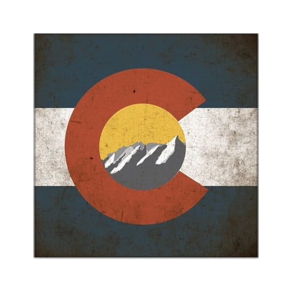 CafePress - Colorado State Mountains Square Sticker 3 X 3 - Square Sticker 3" x 3"