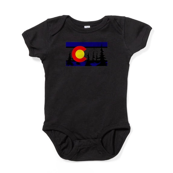 CafePress - Colorado Tree Silhouette - Cute Infant Bodysuit Baby Romper - Size Newborn - 24 Months