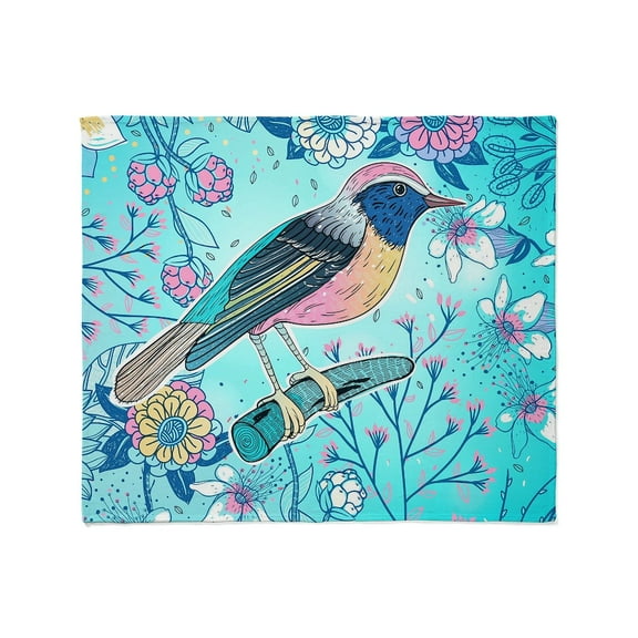 CafePress - Colorful Bird Throw Blanket - Soft Fleece Throw Blanket, 50"x60" Stadium Blanket