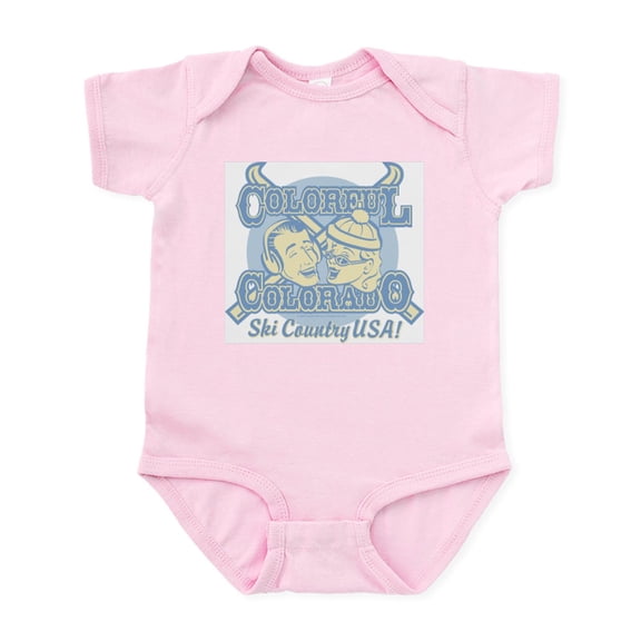 CafePress - Colorful Colorado Ski Country USA Infant Bodysuit - Baby Light Bodysuit, Size Newborn - 24 Months